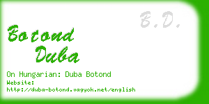 botond duba business card